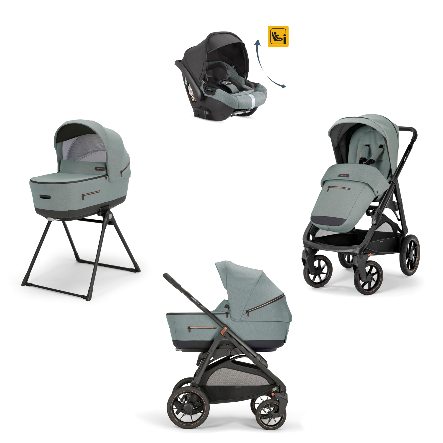 Inglesina Aptica XT System Duo Magnet Grey - Baby modular stroller